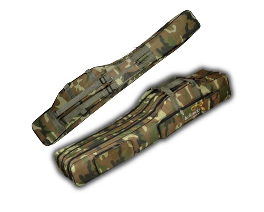 Pokrowiec na wędki 3 komorowy, mega-usztywniany, moro, dobrej jakości!