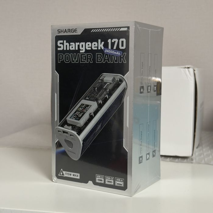 Shargeek 170 power bank  PD 3.1 140W Fast Charging 24000mAh QC4 павер