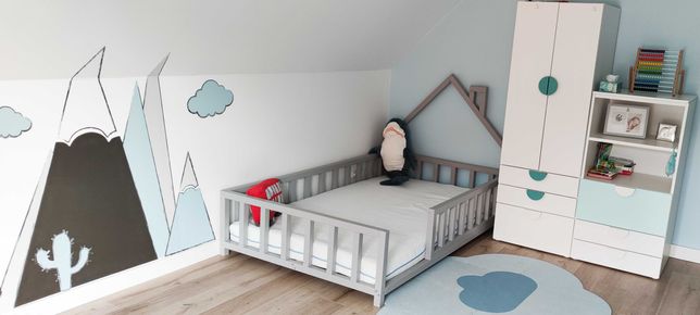 Łóżko domek dla dziecka 200x120/łóżeczko domek z barierkami/producent