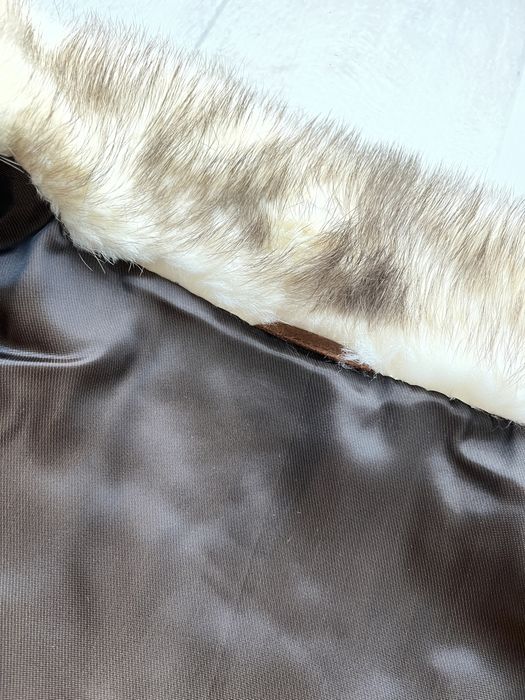 Норковая короткая шуба с вставками из замша