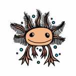 Naklejka axolotl na samochód drzwi charytatywna
