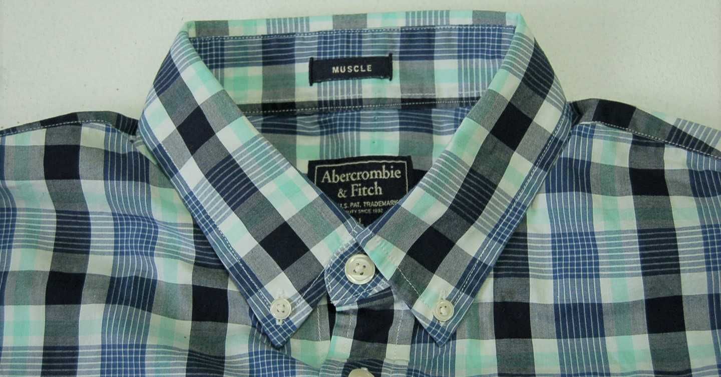 ABERCROMBIE  FITCH L /40 koszula męska JAK NOWA w kratę 10E32