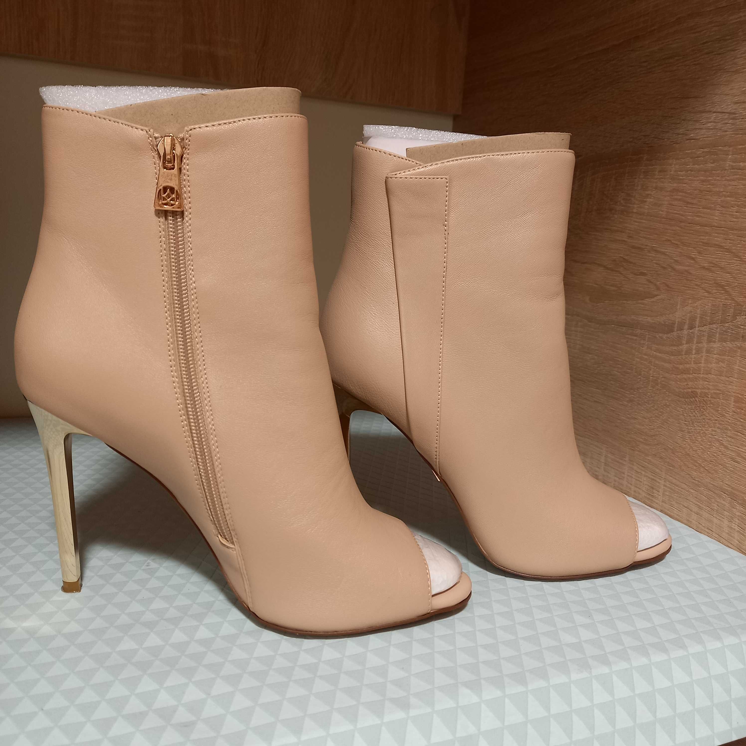 nowe botki kazar peep toe jasminne r.40 beżowe