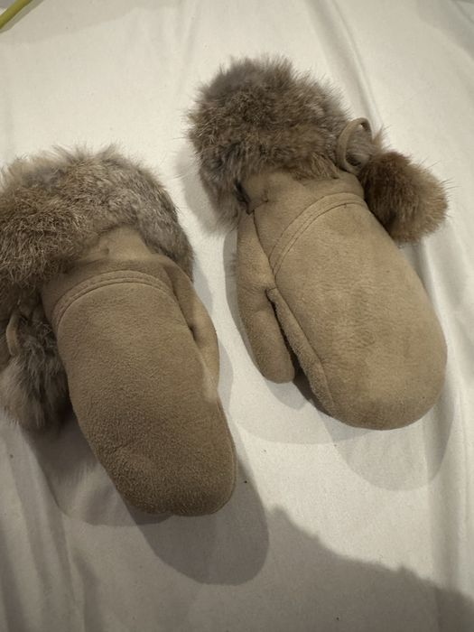 Rekawiczki skóra naturalna futro naturalne xs\s