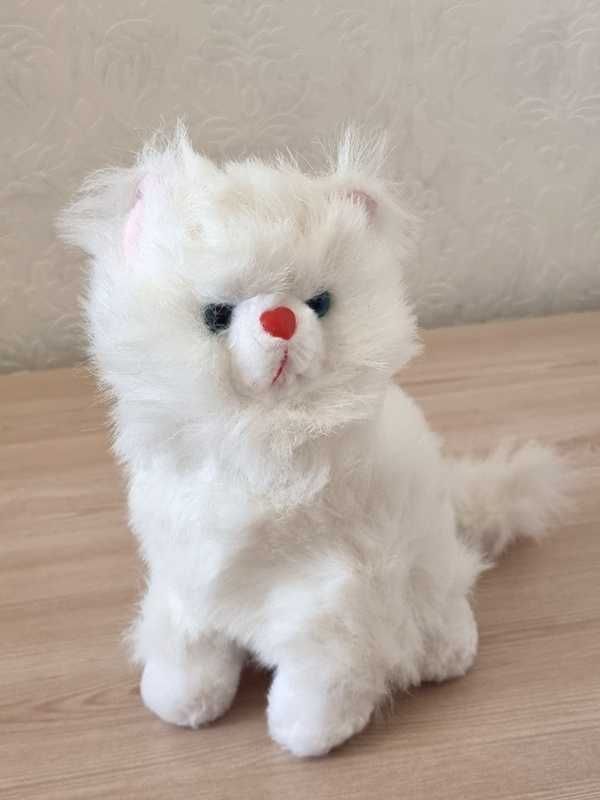 М'яка іграшка "кішка біла" вінтаж