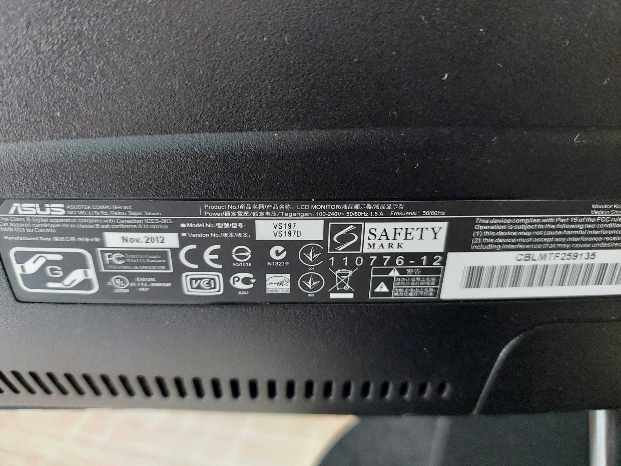 Monitor LED ASUS 19 cali VS197D super stan