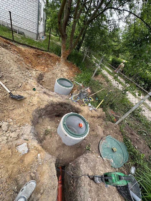 НЕДОРОГО септик під ключ Київ.земляні роботи, траншеї, бетонні кільця