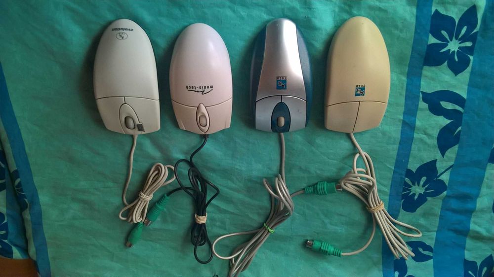 4 myszy komputerowe A4Tech PS/2. Dwie Myszki optyczne+Dwie Kulkowe.