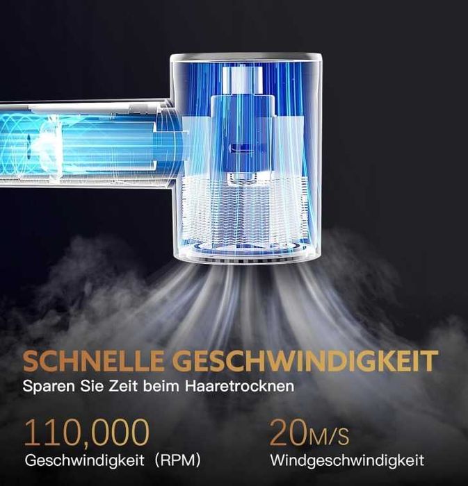 Suszarka lokówka do włosów 5w1 Webeauty 110 000 obr./min z jonizacją