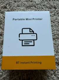 Przenośna drukarka Mini, bezprzewodowa drukarka fotograficzna BT