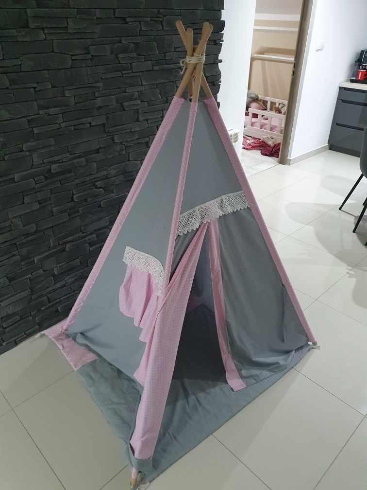 Namiot dla dzieci dziewczynki Tipi + poduszki