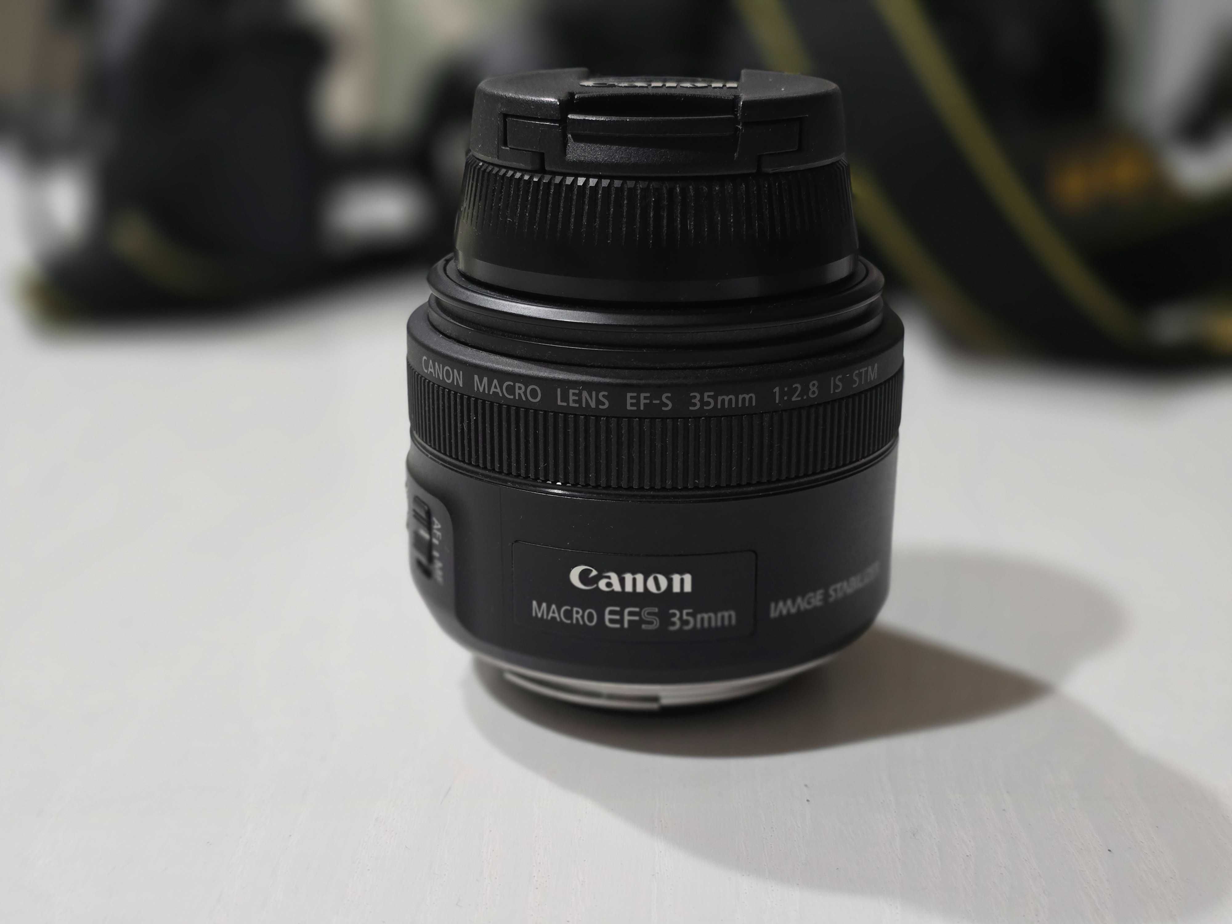 Canon EF-S 35 mm f/2.8 Macro IS STM wbudowana lampa unikat bdb stan