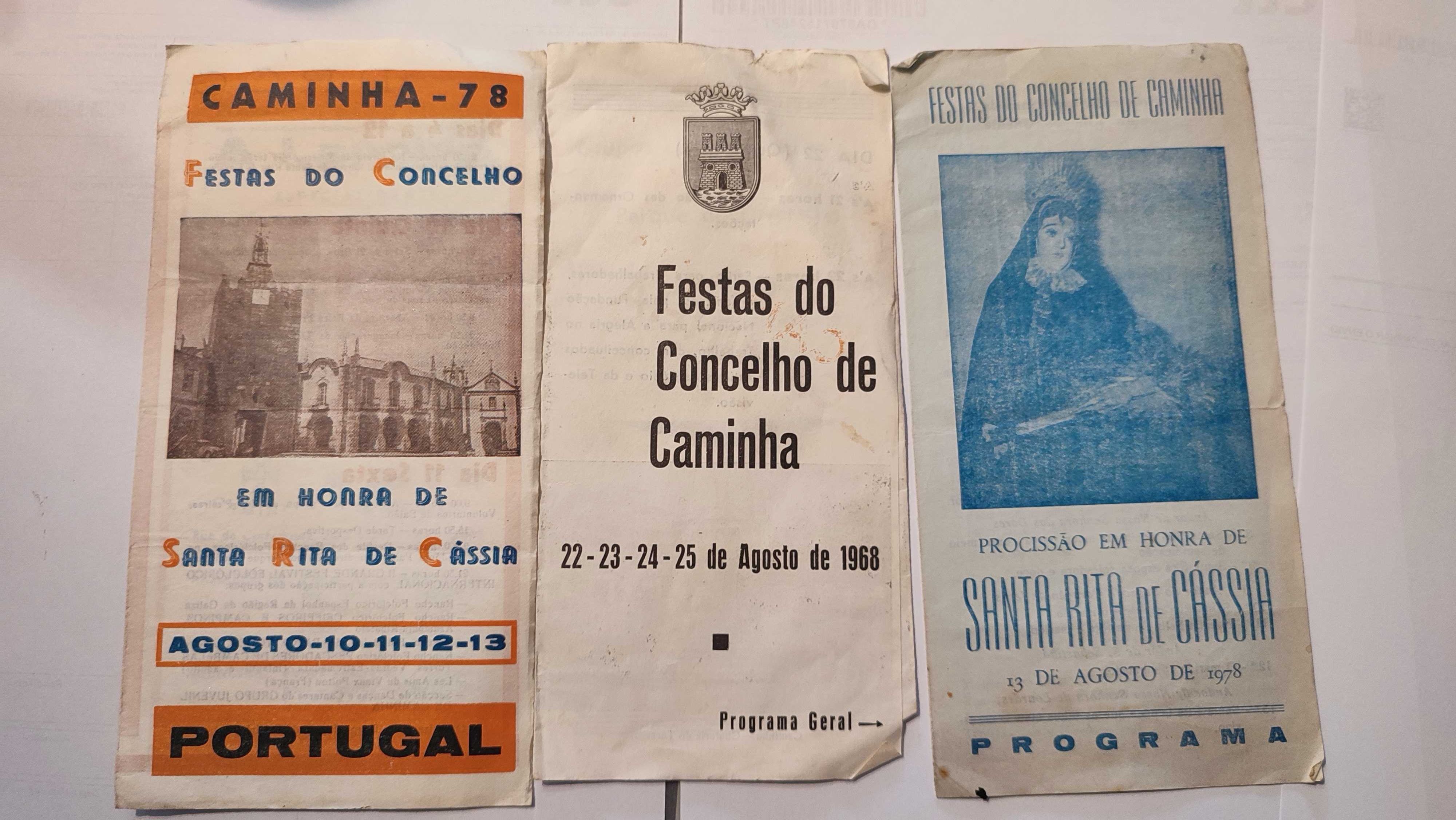 10 programas antigos de festas de Caminha - Anos 50, 60 e 70