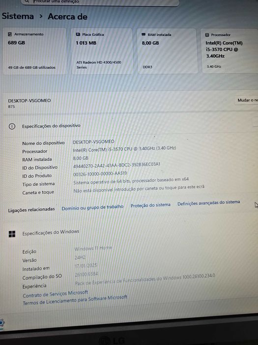 Computador Fixo Compaq CQ2000 Como Novo