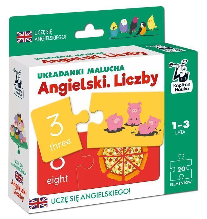 Układanki malucha. Angielski. Liczby. Kapitan Nauka - gry