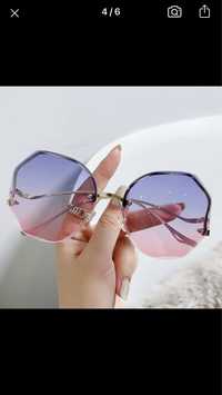 Wiosenne okulary przeciwsłoneczne damskie metalowe solidne oprawki