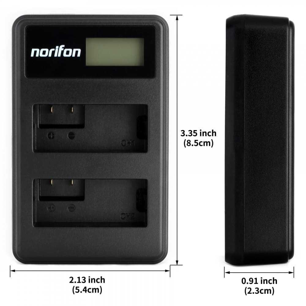 Dwukanałowa ładowarka USB LCD do akumulatora aparatu Canon LP-E6