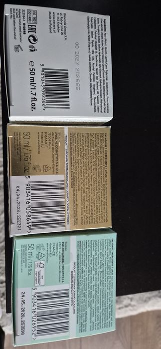 Kremy do twarzy 3 szt .Nowe!