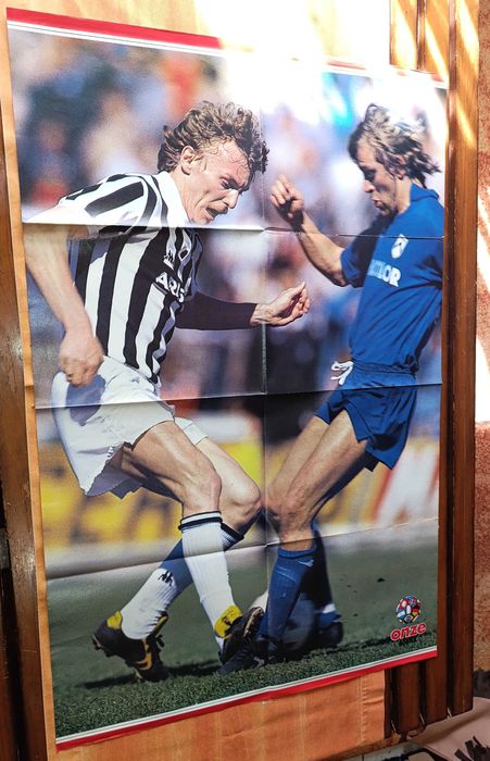 Poster gigante da Onze de Rummenigge e Boniek - Medida 92 X 57 cm