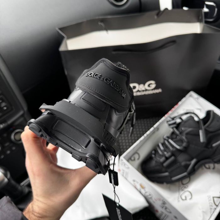 Жіночі кросівки дольче чорні Dolce & Gabanna Space black Premium