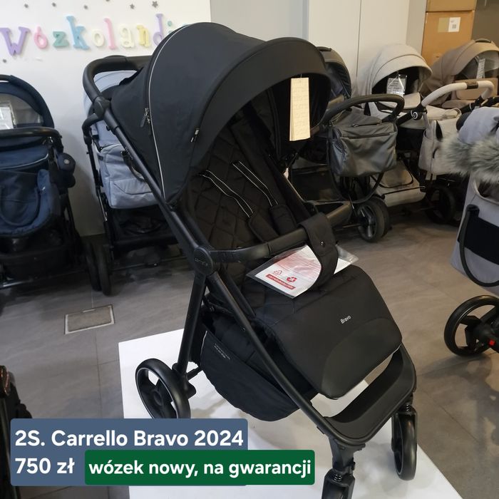 Nowy wózek spacerowy etowy Carrello Bravo 2024 lekki zwinny super skła