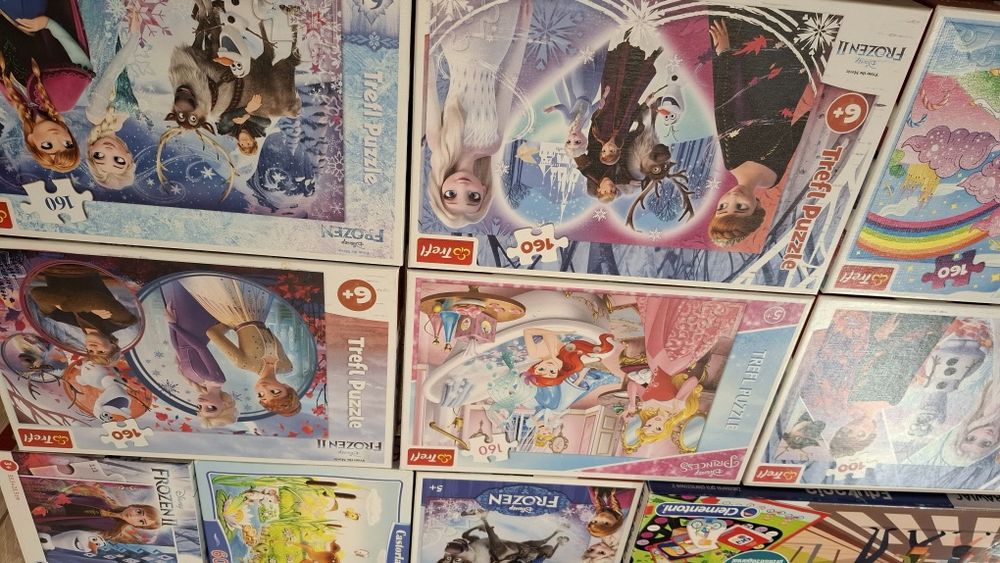 Puzzle i gra planszowa Frozen Disney