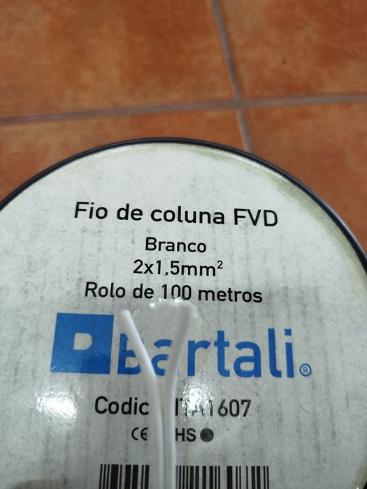 Bobine 100m Fio Coluna 1.5mm2