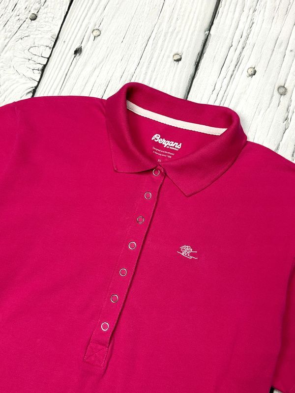 Bergans Koszulka Polo Damska Trekkingowa Zapinana na Napy Logo r. XL