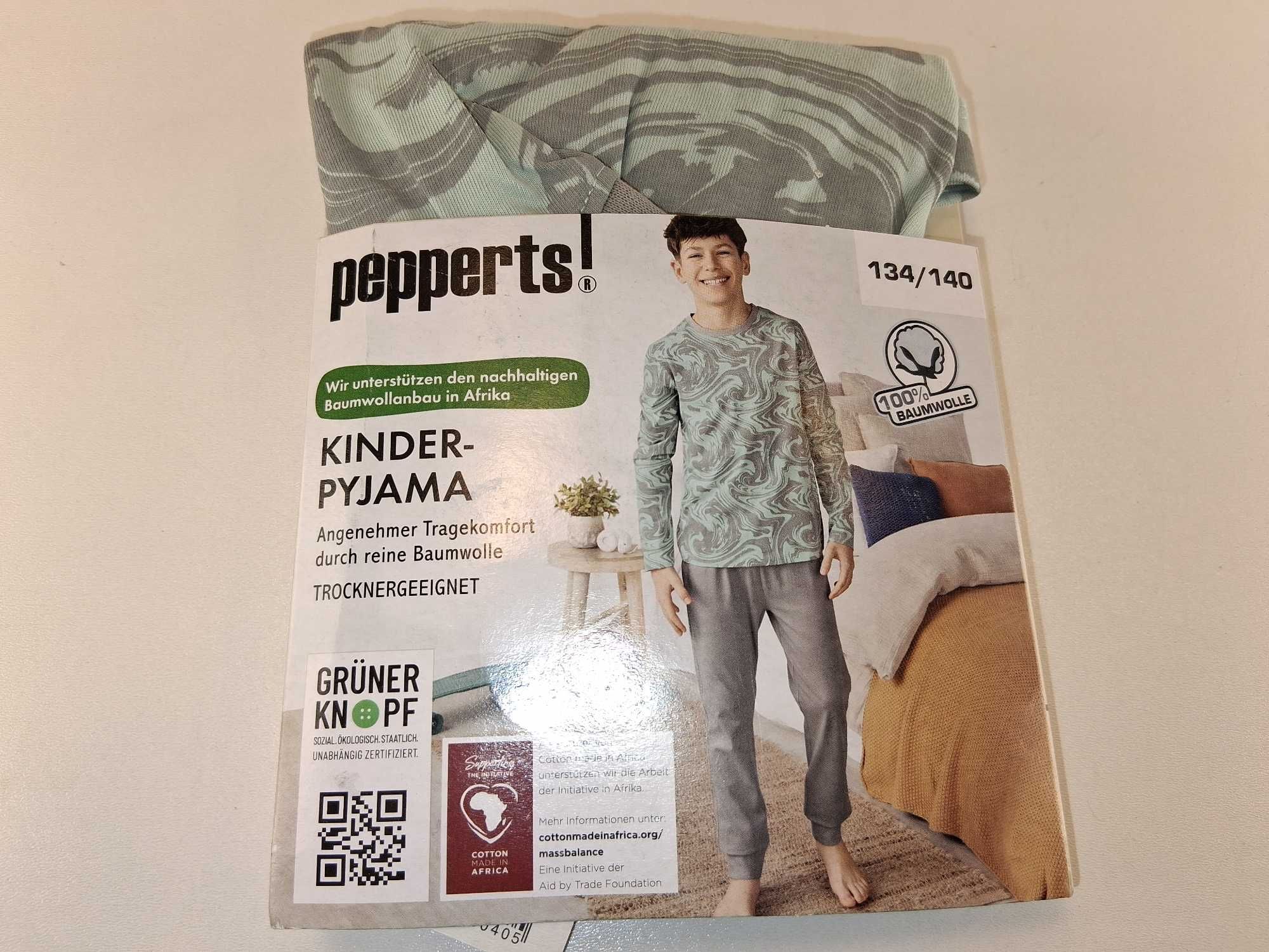 A082 Piżama Dziecięca Pepperts Bawełniana Wygodna 134/140