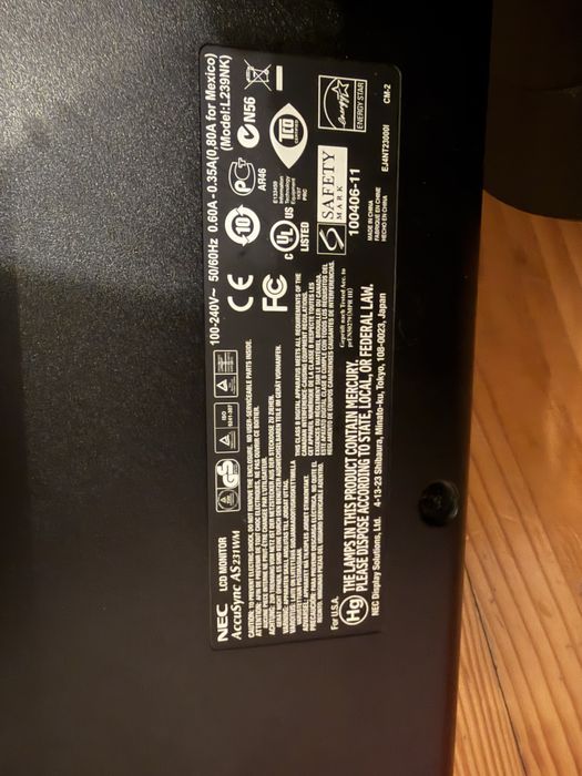 Monitor LCD NEC AS 231WM 23 cale