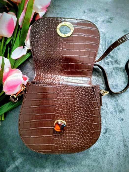 Torebka damska brązowa listonoszka Look