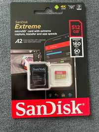 Karta SanDisk 512 GB  microSDXC Extreme 160MB/s A2 C10 V30 UHS-I