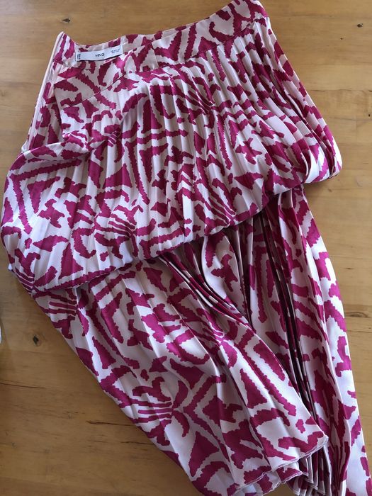 Maxi saia plissada xs mango