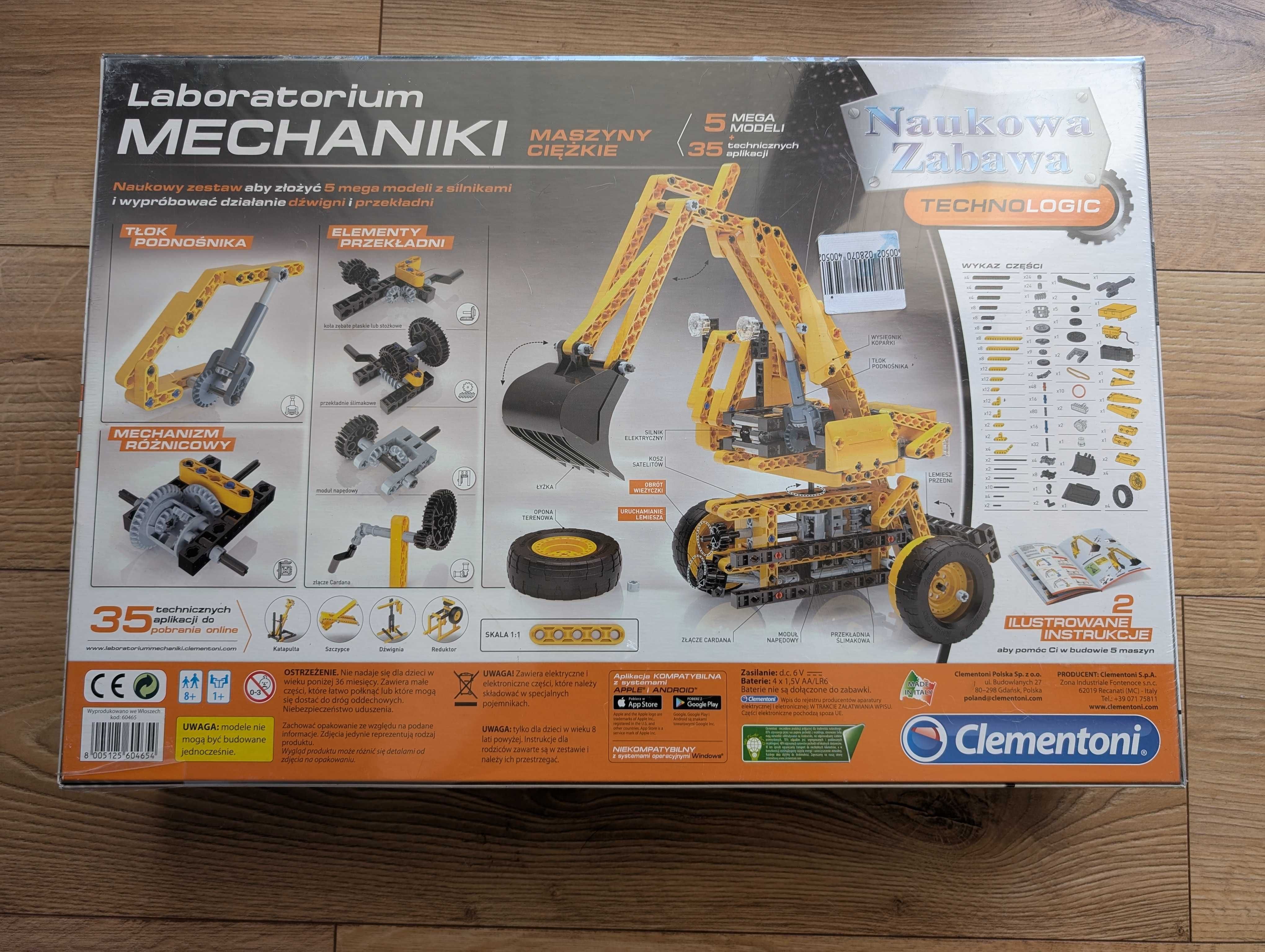 Clementoni koparki do składania klocki Laboratorium mechaniki maszyny