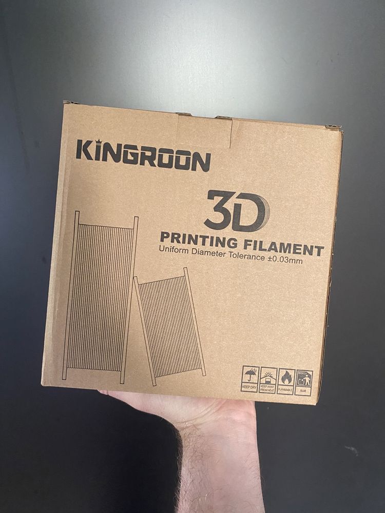 Filament ABS 1.75mm Szary (gray) 1kg 1000g KINGROON NOWY