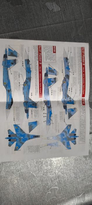 Декаль , наклейки для истребителя Су-27 УБ