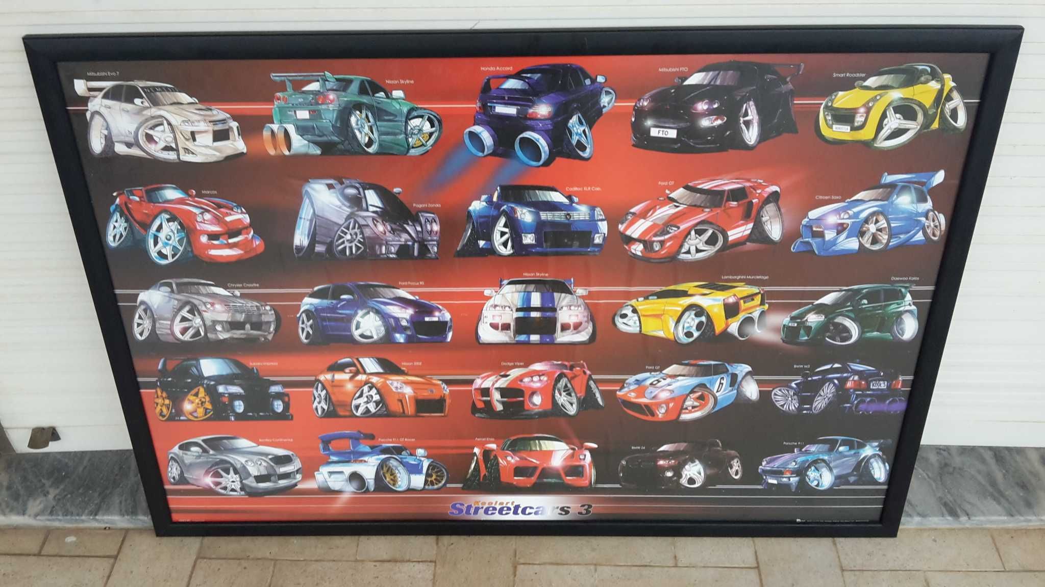 25 SUPER CARROS RALI. Com Marca e Modelo. Expositor 90x60cm. 3 Fotos