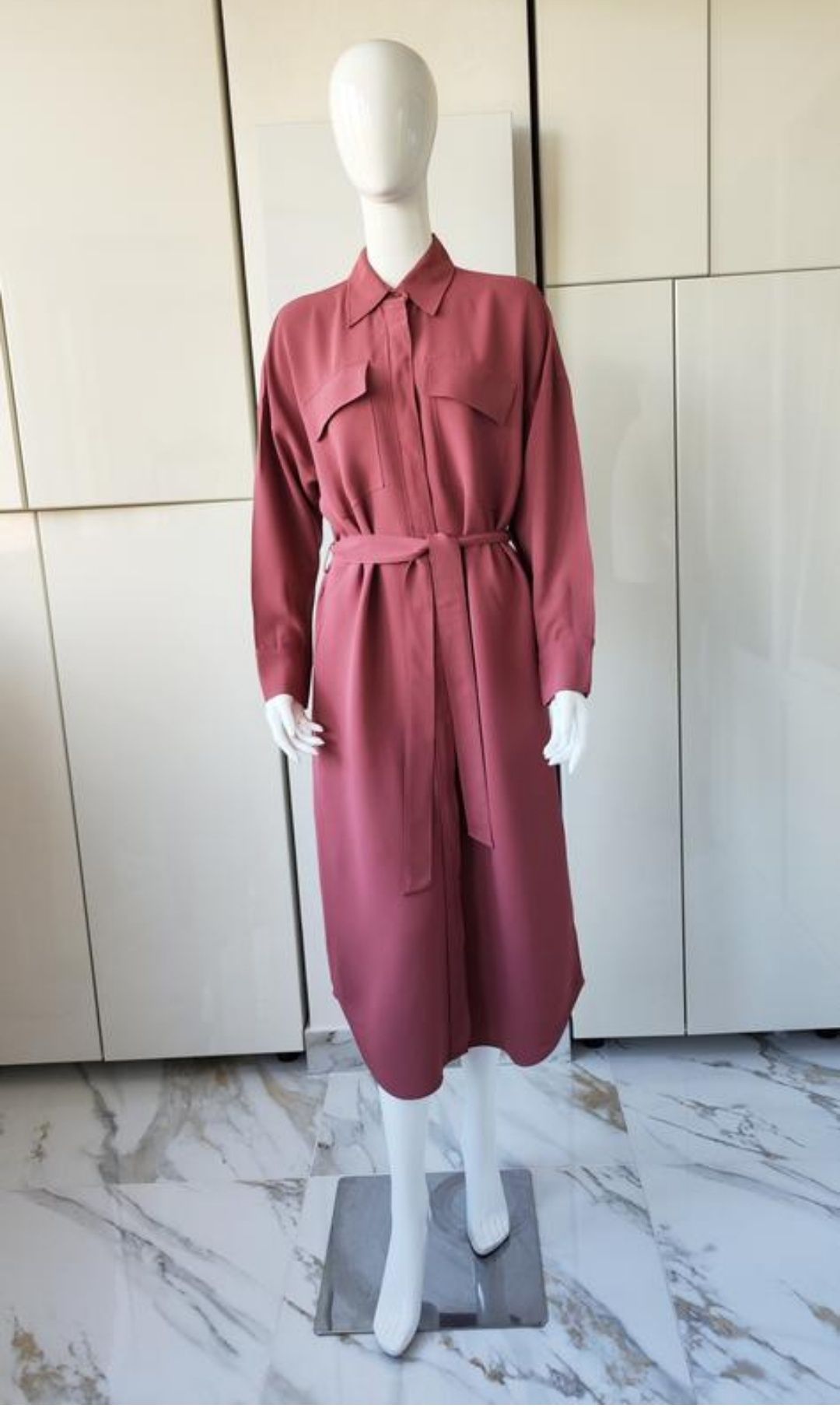 Massimo Dutti сукня сорочка міді з поясом