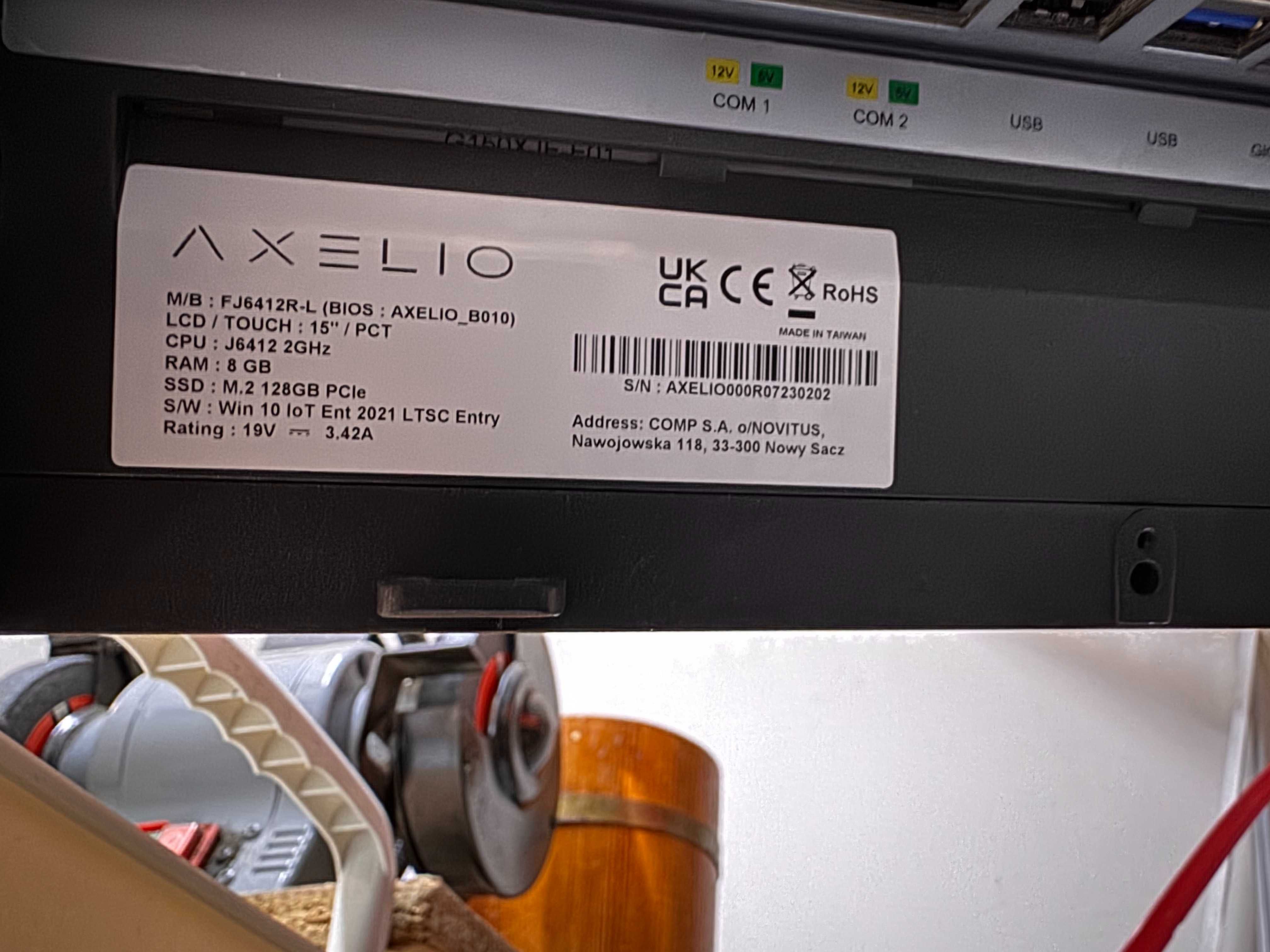 System POS, komputer kasowy, kasa fiskalna Axelio FJ6412R-L - jak nowy