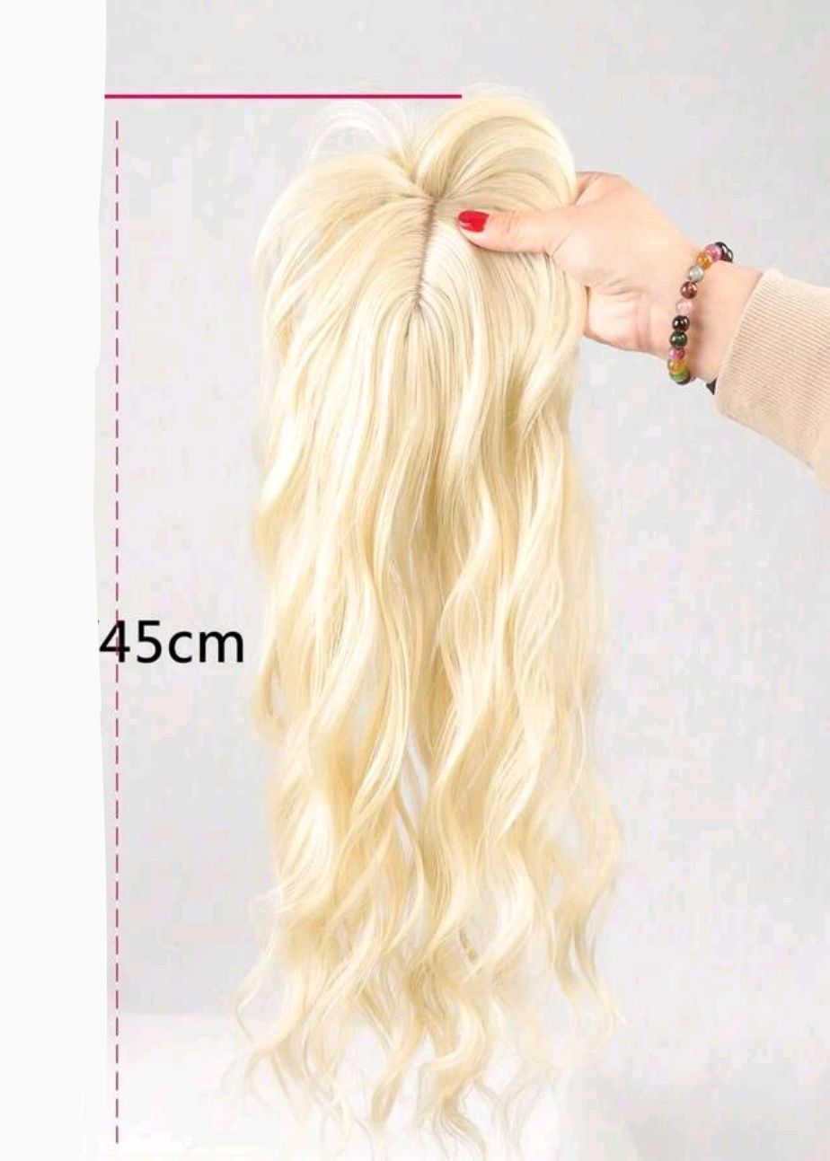 Tooper Tupet blond prosty lub kręcony blond