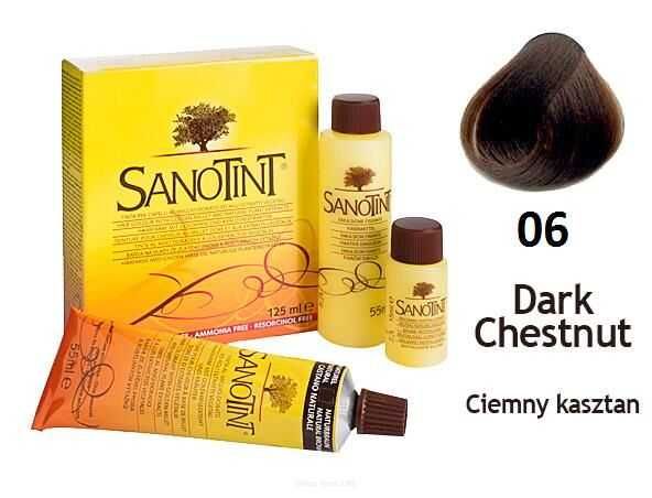 Farba do włosów SANOTINT CLASSIC – 06 Ciemny Kasztanowy Brąz
