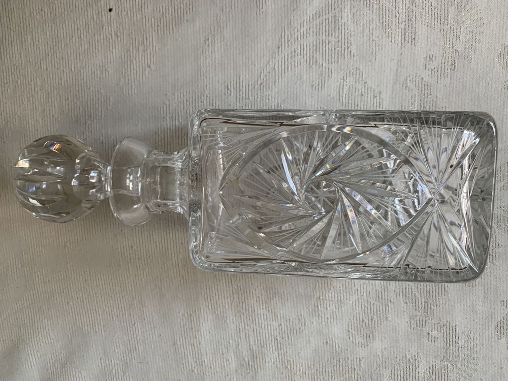 Karafka do whisky z okresu PRL, kryształ