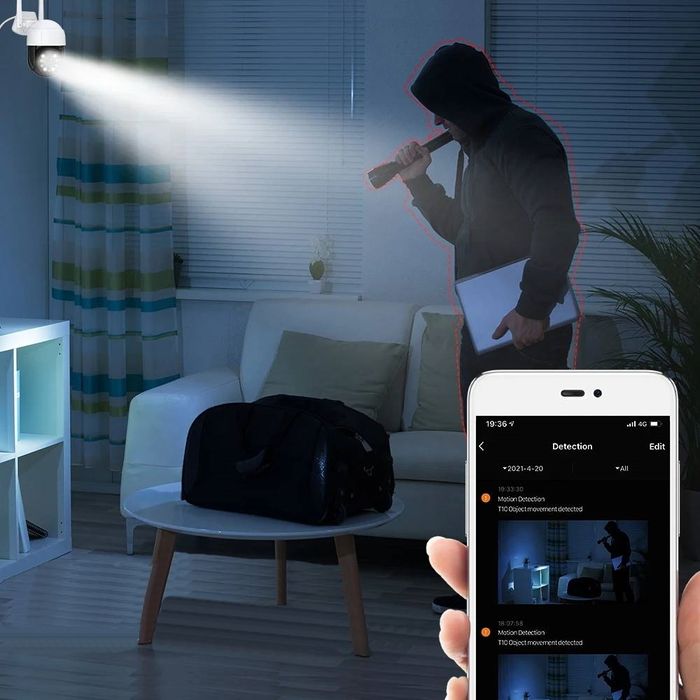 Kamera Zewnętrzna Obrotowa Wifi Smartqual 5Mpx