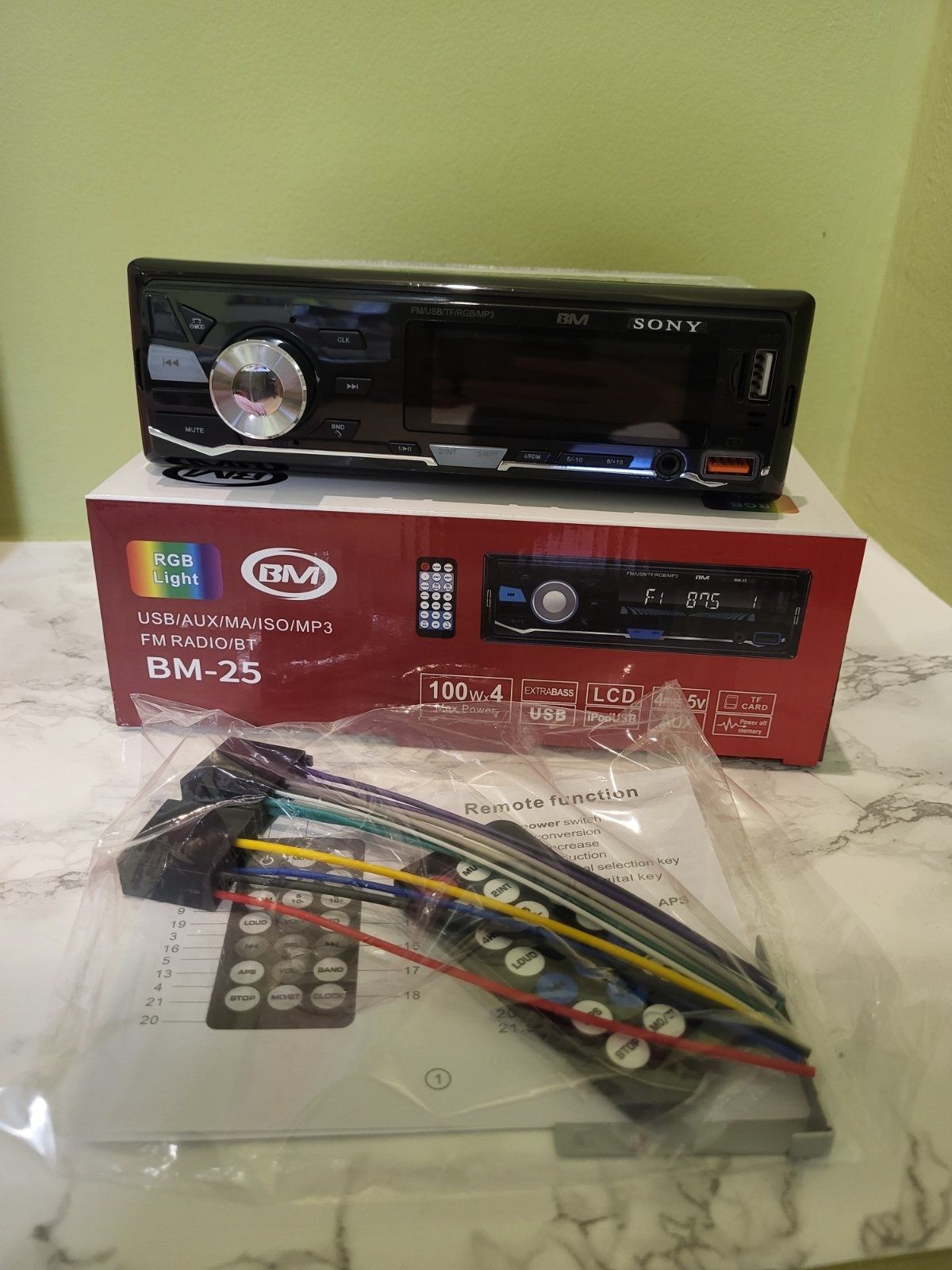 Bluetooth автомагнитола Sony BM-25/USB/магнитола