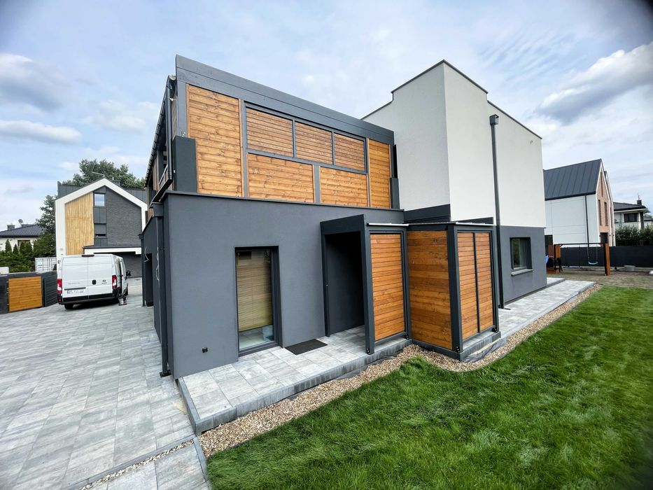 Zadaszenie tarasu, pergola, drewno BSH, shutters, altana, poliwęglan