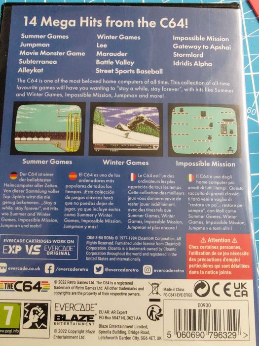 Konsola Evercade Handheld HDMI jak nowa+The C64 Collection 1 + etui