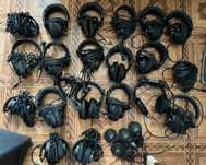 Старі студійні навушники Sennheiser sony audio-technica