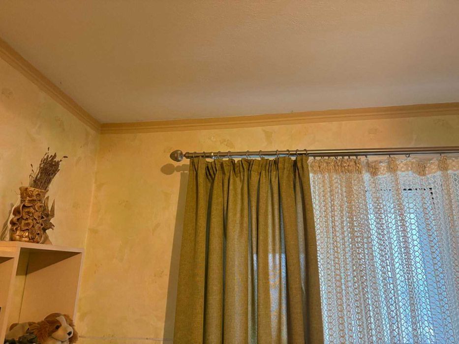 2м Карниз для штор металевий дворядний гладка труба