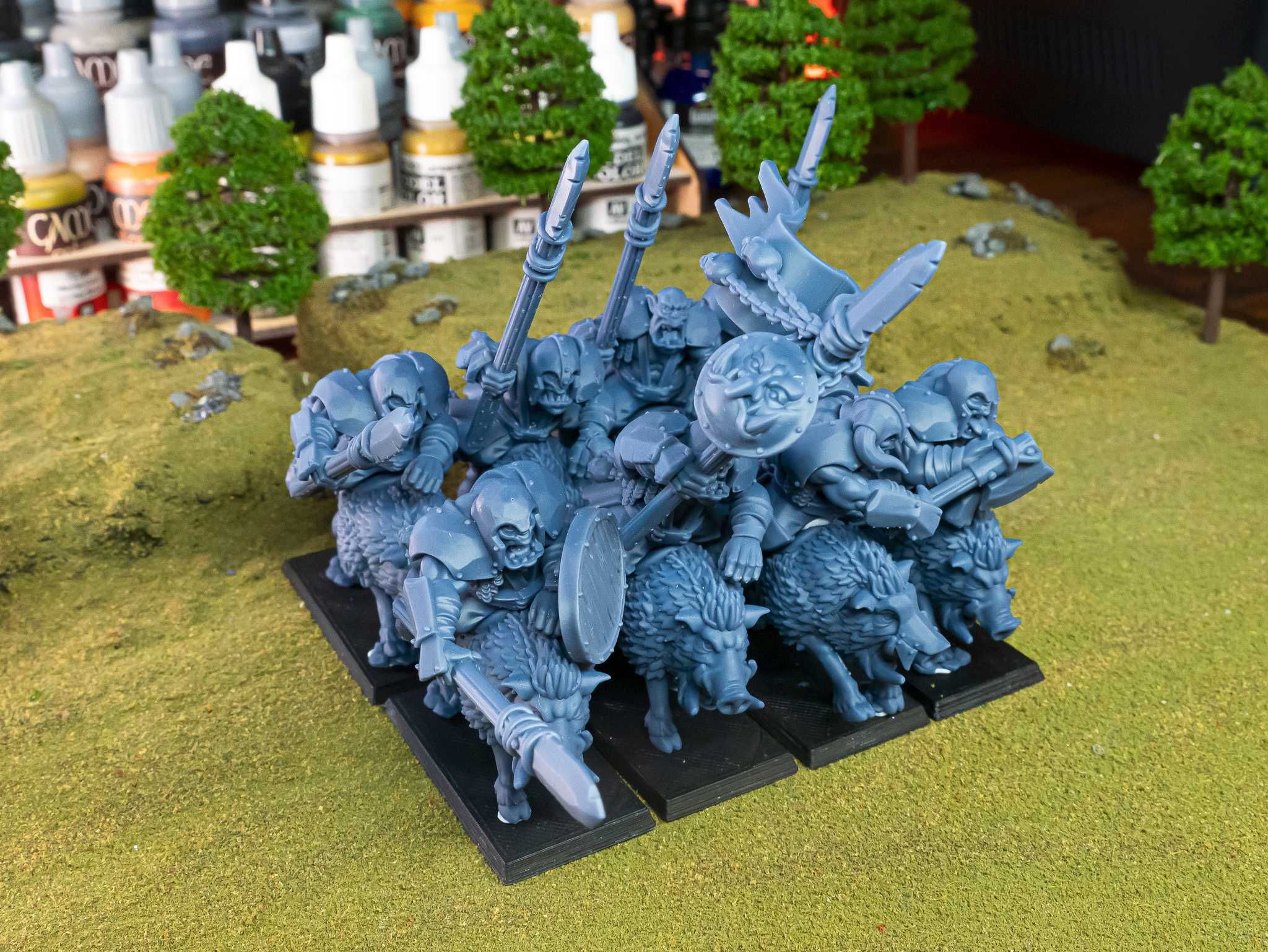Mounted Orcs with Spears - WFB ToW AoS - Highlands x5
