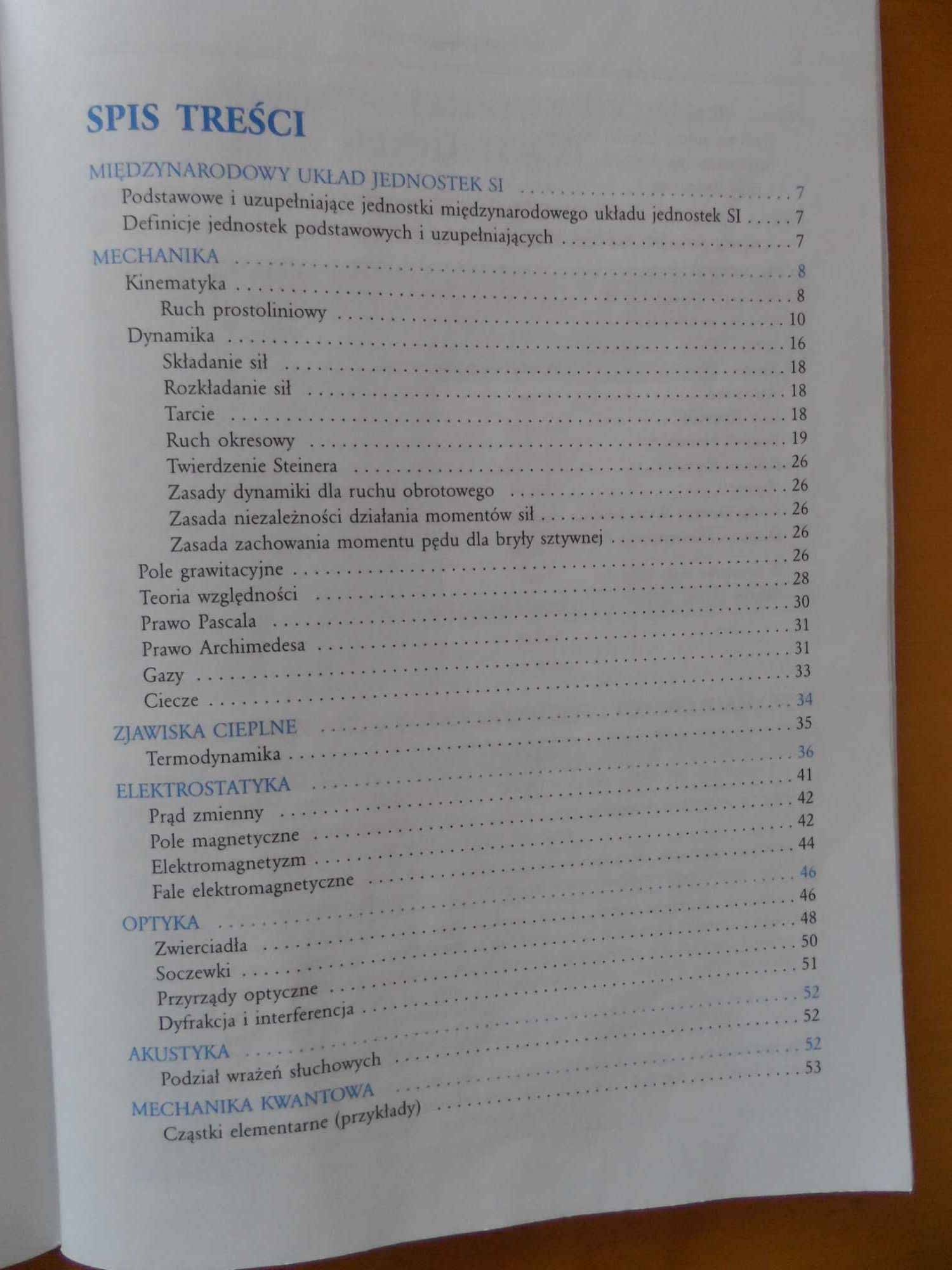 Tablice fizyczne z astronomią